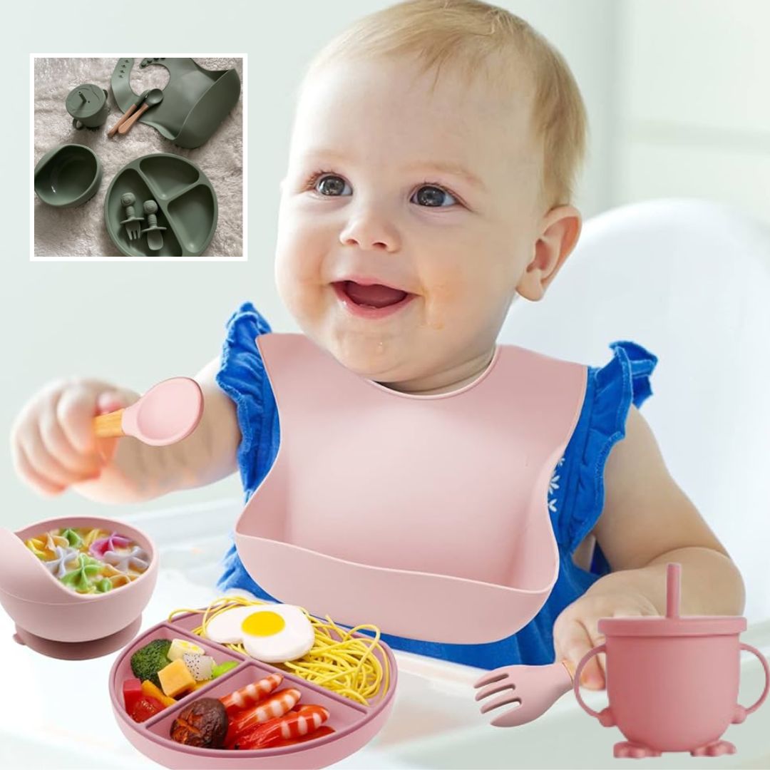 Ensemble d’Alimentation en Silicone pour Bébé