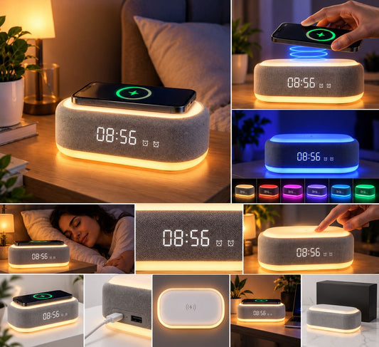 Chargeur sans fil 5-en-1 avec enceinte Bluetooth