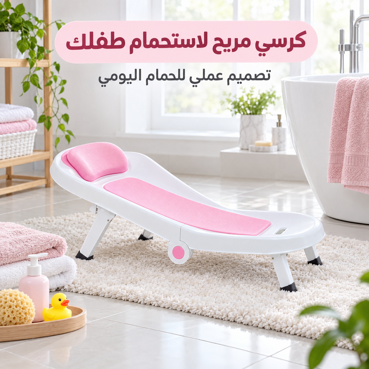 Chaise de lavage de cheveux pliable et confortable pour enfants