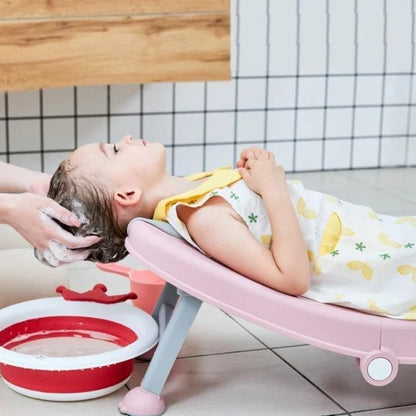 Chaise de lavage de cheveux pliable et confortable pour enfants