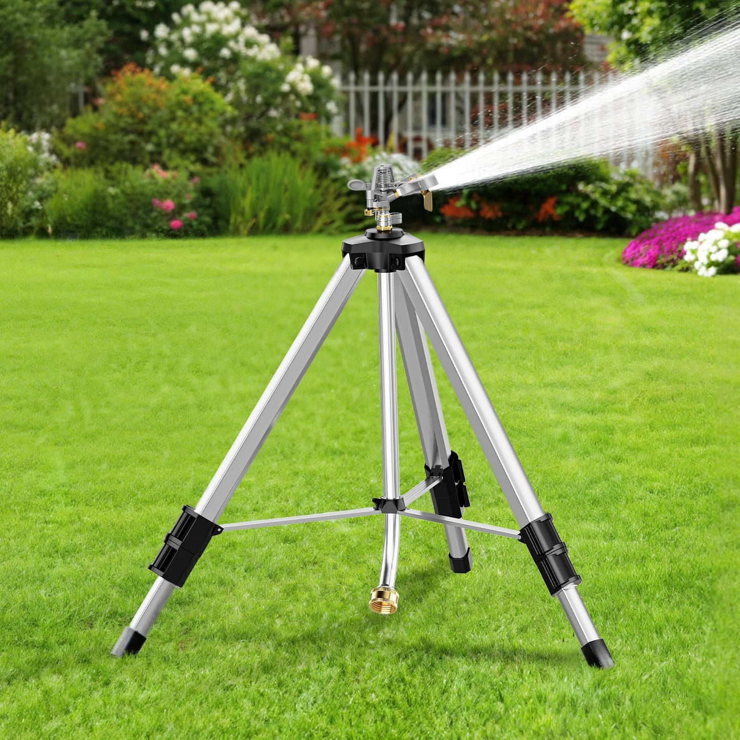 Arroseur de jardin automatique à 360° avec trépied