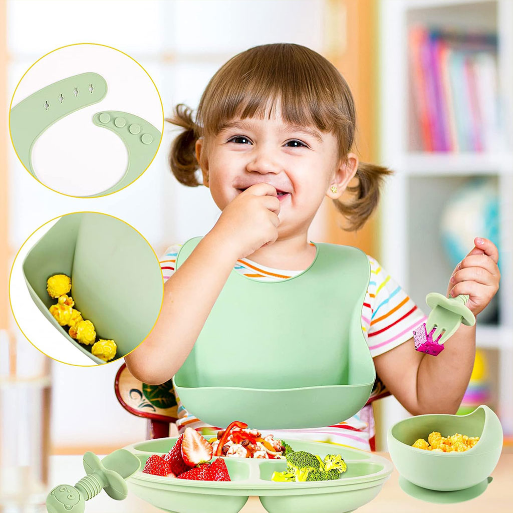 Ensemble d’Alimentation en Silicone pour Bébé
