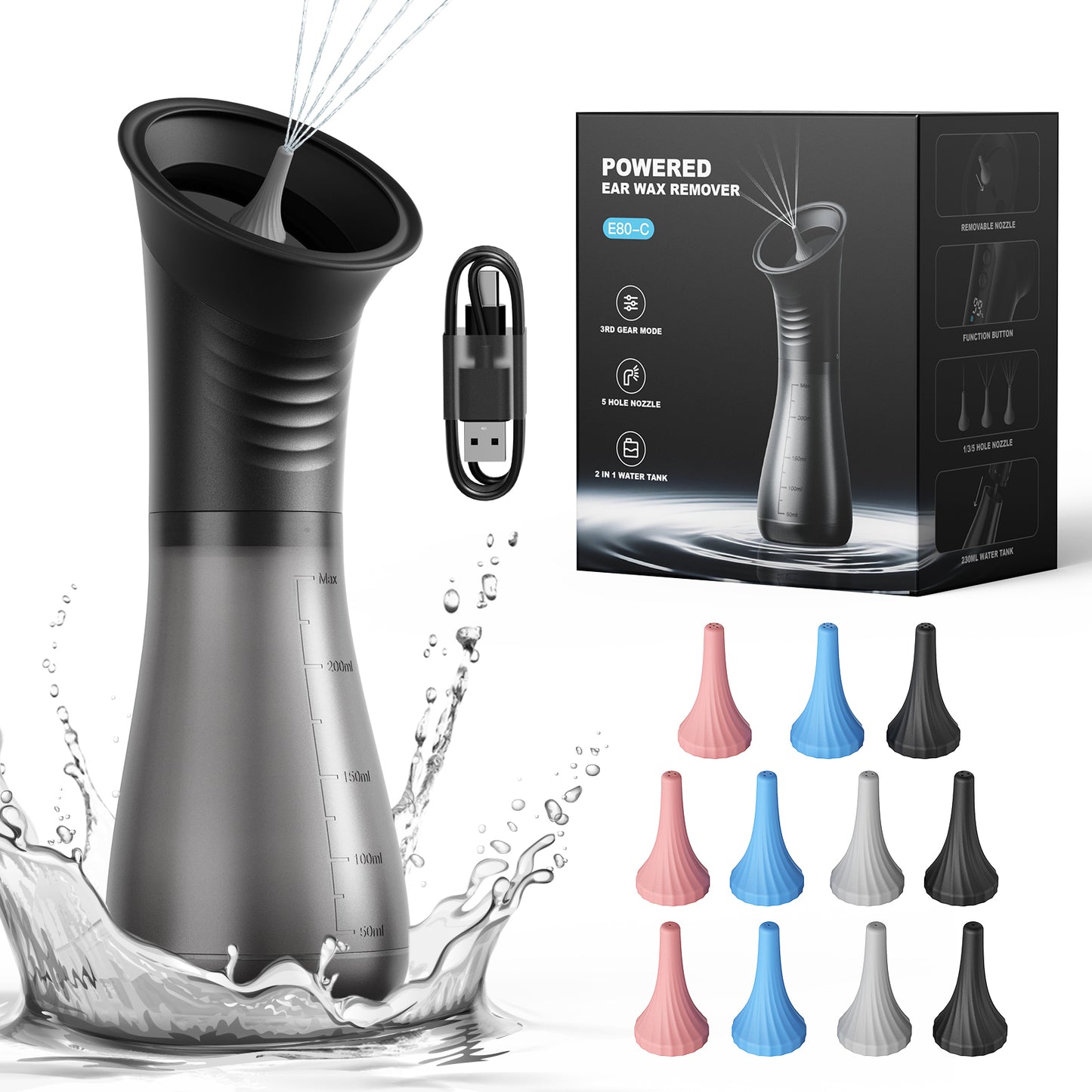 Dispositif de nettoyage des oreilles à l'eau