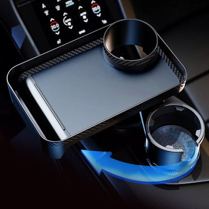 Plateau de voiture rotatif à 360° avec porte-gobelet intégré