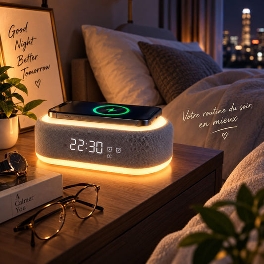 Chargeur sans fil 5-en-1 avec enceinte Bluetooth