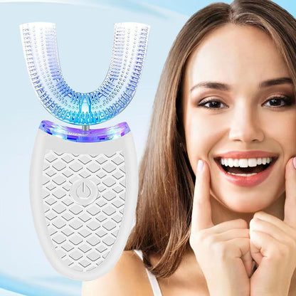 Brosse à dents électrique à ultrasons en forme de U (couverture à 360°)