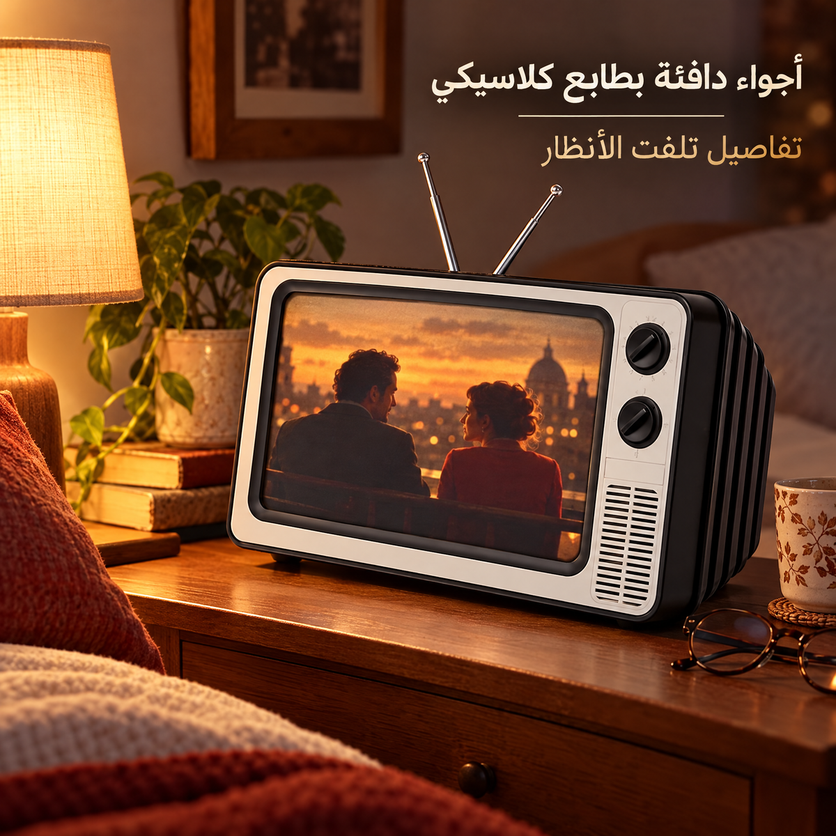 Loupe d'écran pour téléphone style télévision rétro